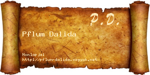 Pflum Dalida névjegykártya